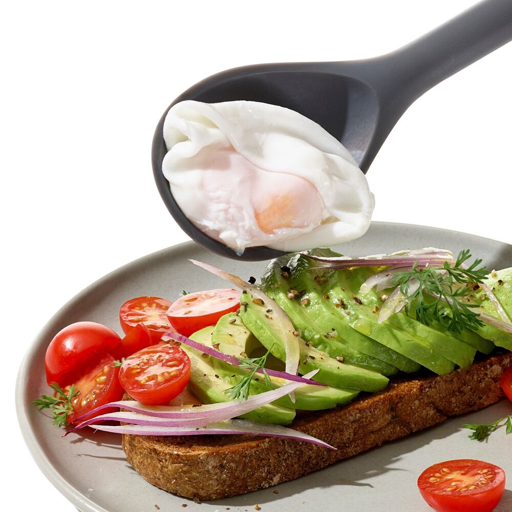OXO Good Grips Silicone Slotted Spoon - Peppercorn P3