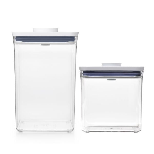 POP Container - Big Square Medium (4.4 Qt.) & POP Container - Rectangle Short (1.7 Qt.) Bundle H1