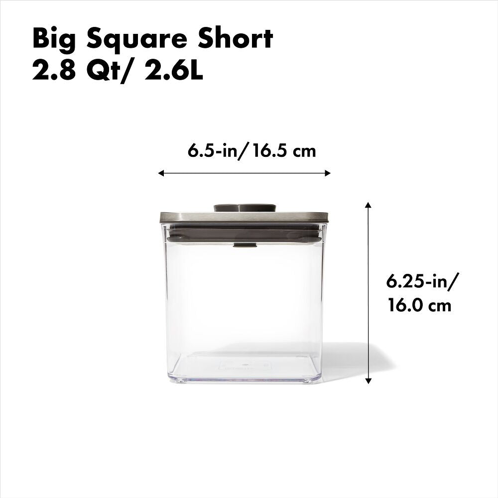 POP Container - Big Square Short (2.8 Qt/2.6 L) O8