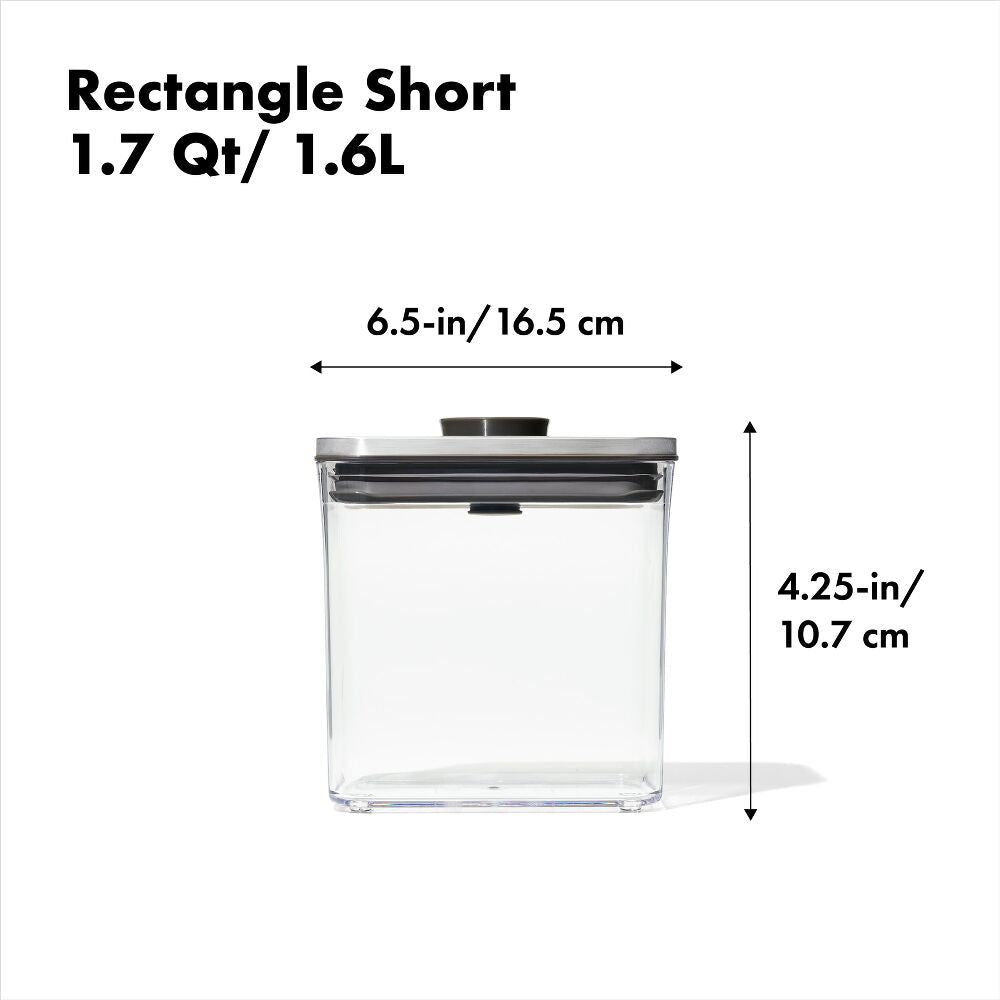 POP Container - Rectangle Short (1.7 Qt/1.6 L) - Matte Black M1