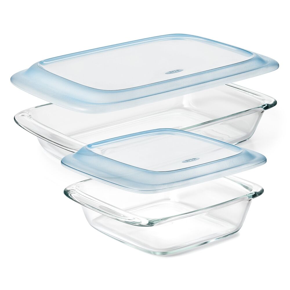 Glass Baking Dish with Lid (2.0 Qt) & Glass Baking Dish with Lid (3.0 Qt) Bundle B2