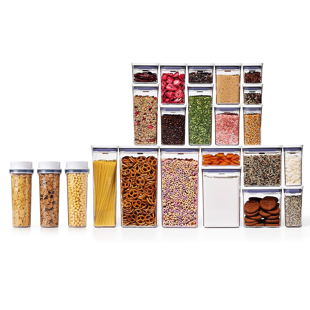 3 Piece Cereal Dispenser Set & 20-Piece POP Container Set Bundle S8