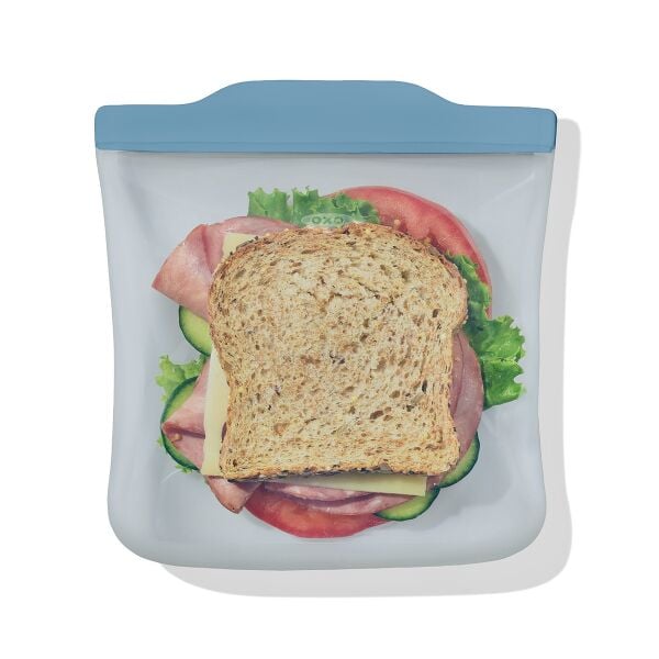 Silicone Reusable Bag Sandwich (28 oz) - Ocean Blue M1