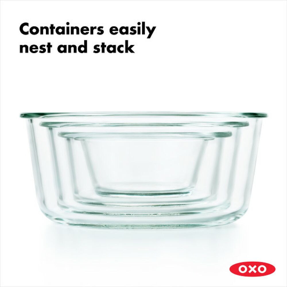 8 Piece Smart Seal Glass Round Container Set N4