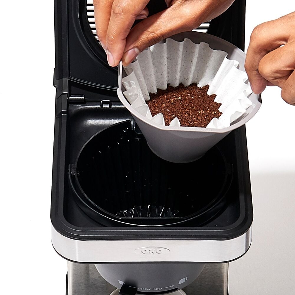 8-Cup Coffee Maker with Podless Single-Serve Function and Glass Carafe O7