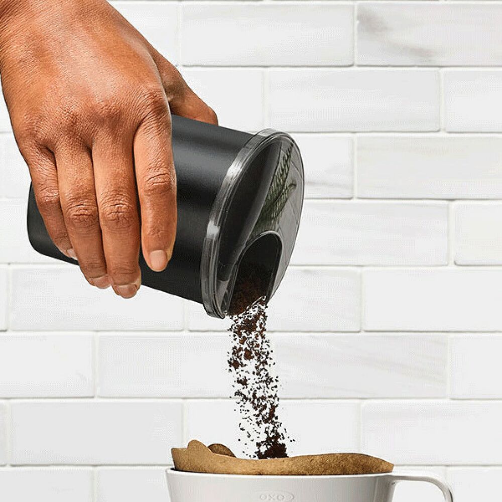 Replacement Coffee Grounds Container for Conical Burr Coffee Grinder - Matte Black V4