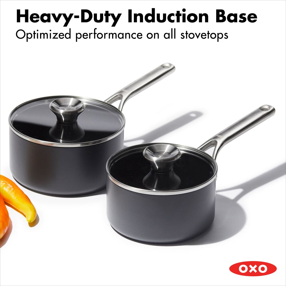 Ceramic Professional Non-Stick 4-Piece Saucepan Set (1.7 Qt & 2.3 Qt) L8