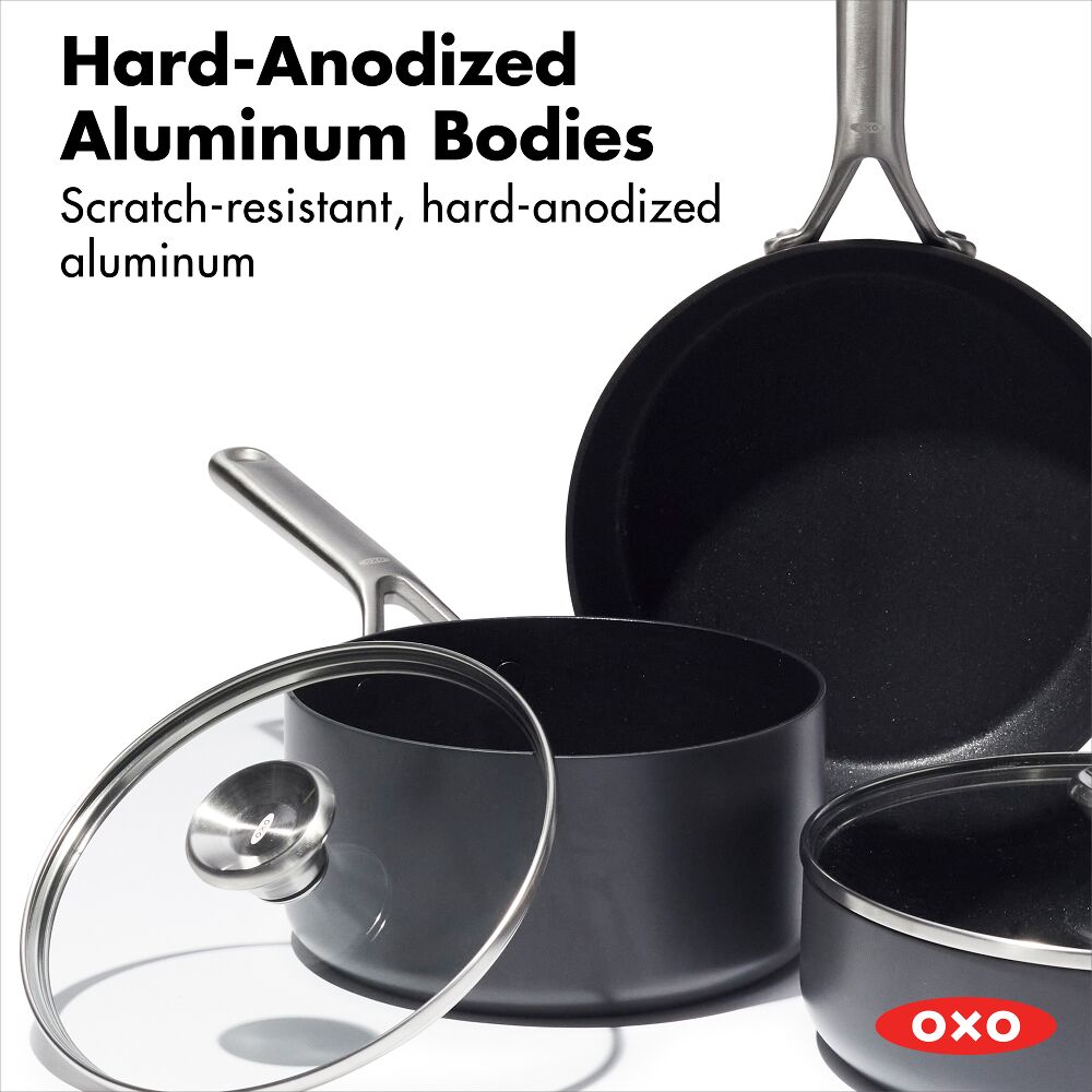 OXO Ceramic Professional Non-Stick 5-Piece Cookware Set N0