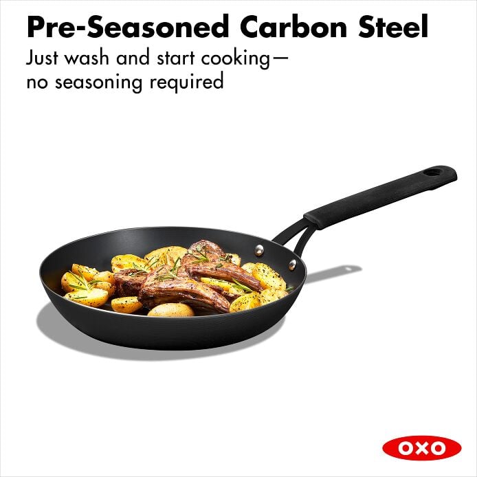 Carbon Steel Obsidian Series 10-Inch Frypan with Silicone Sleeve M0