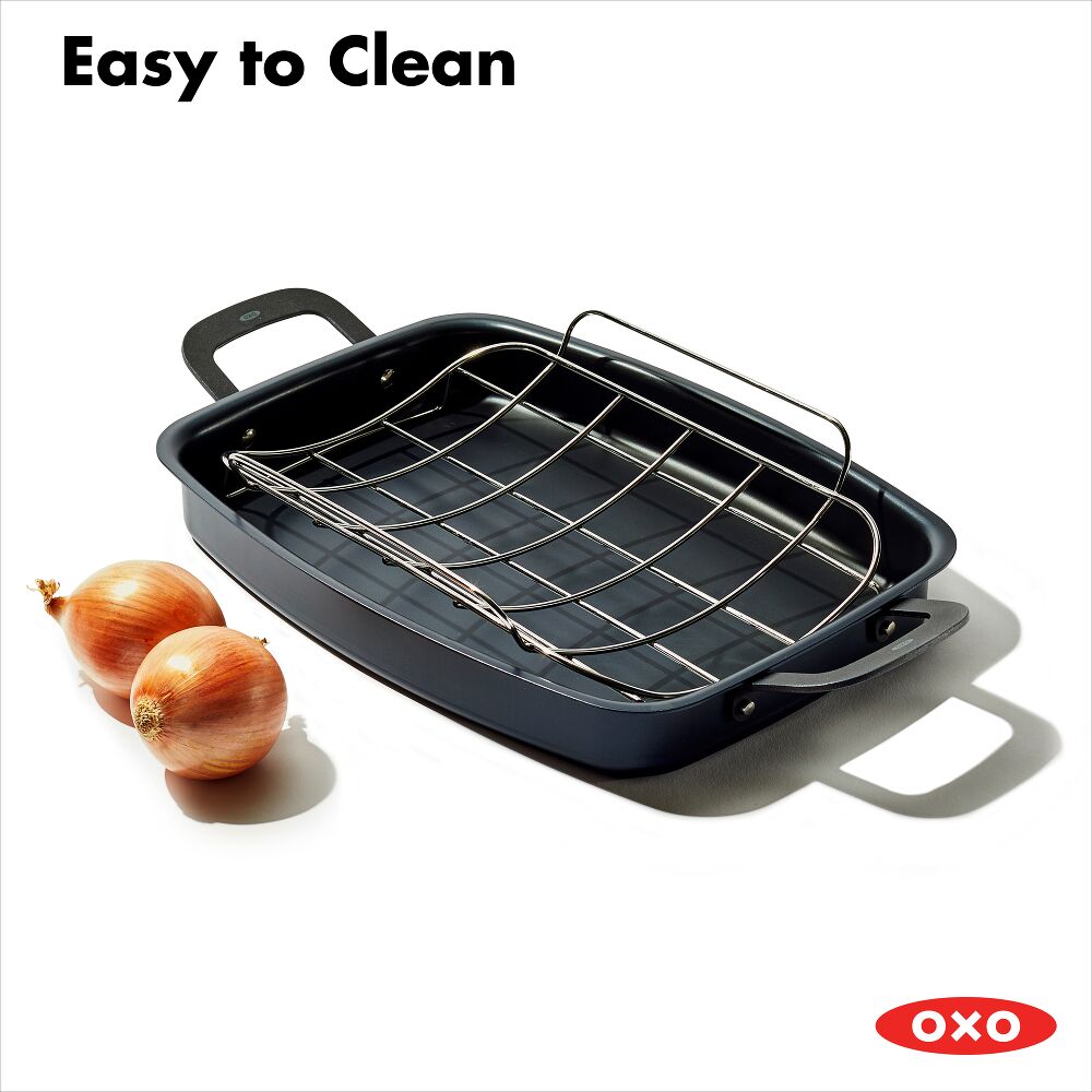 Carbon Steel Obsidian Series Roaster with Rack C3