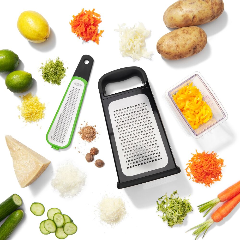 Etched Box Grater With Removable Zester G4