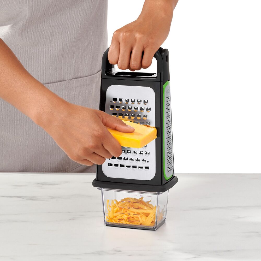 Etched Box Grater With Removable Zester G4