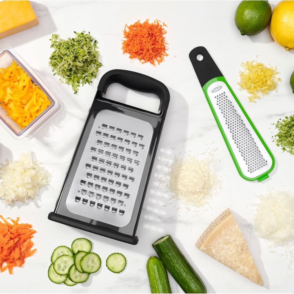Etched Box Grater With Removable Zester G4
