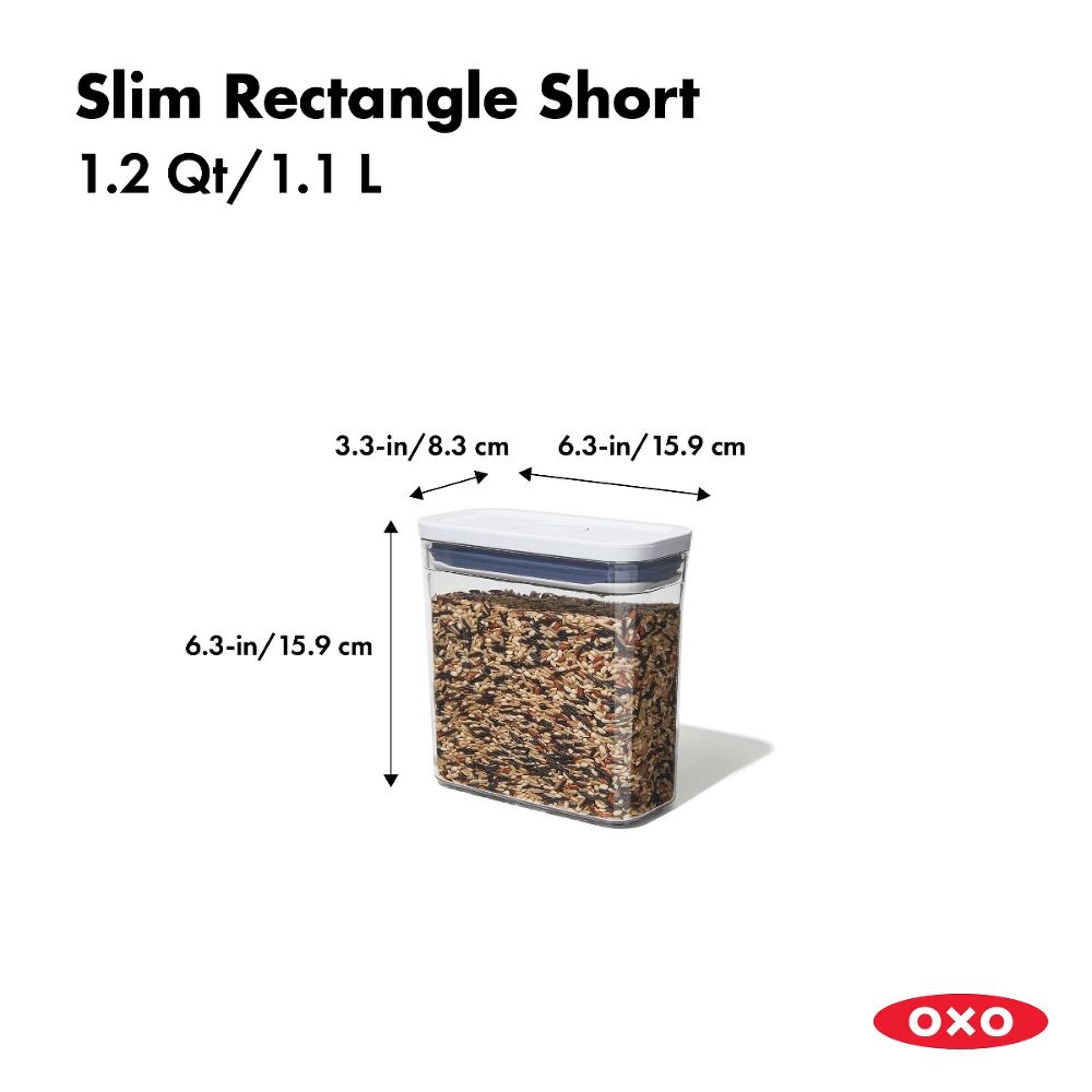 POP Container - Slim Rectangle Short (1.2 Qt.) S1