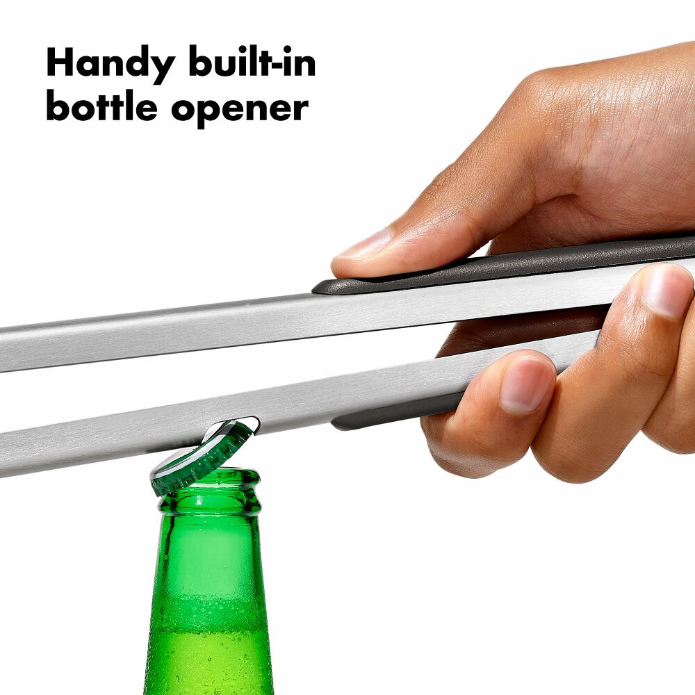 Grilling Tongs with Built-In Bottle Opener V1