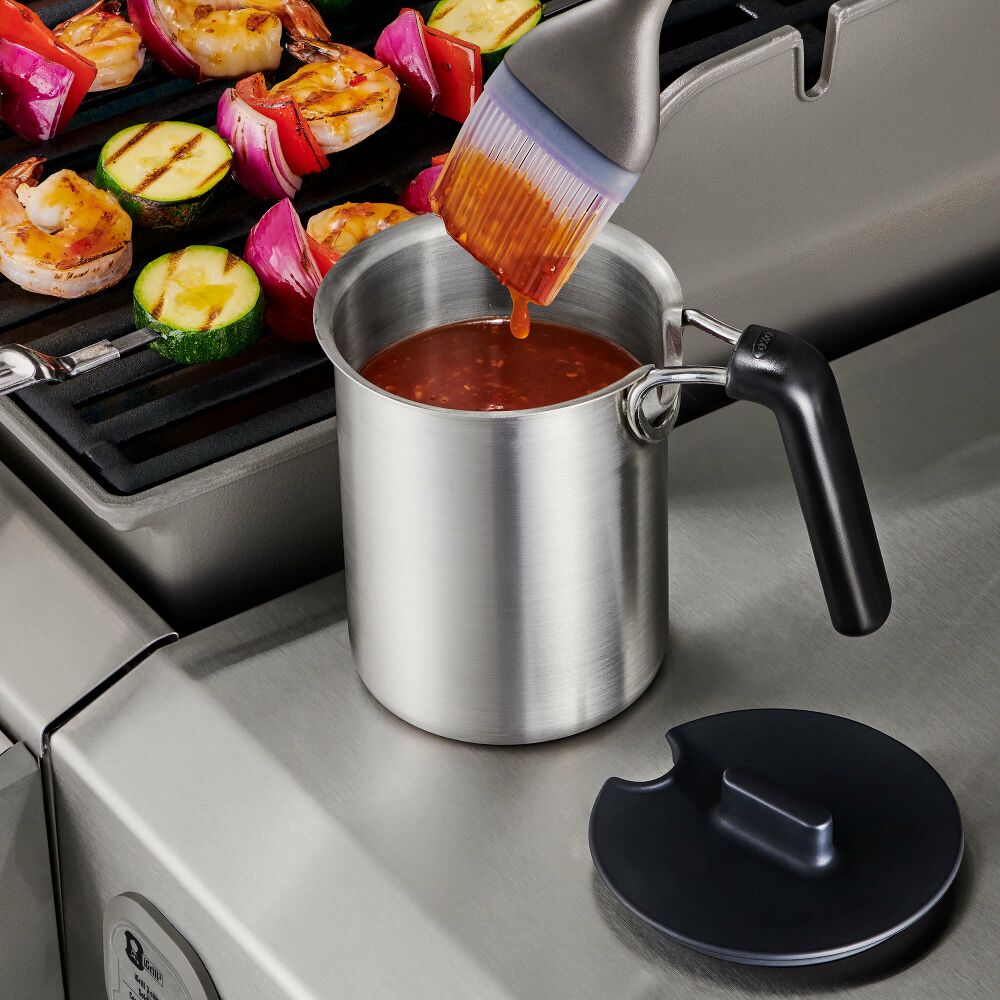 Grilling Basting Pot and Brush Set S6