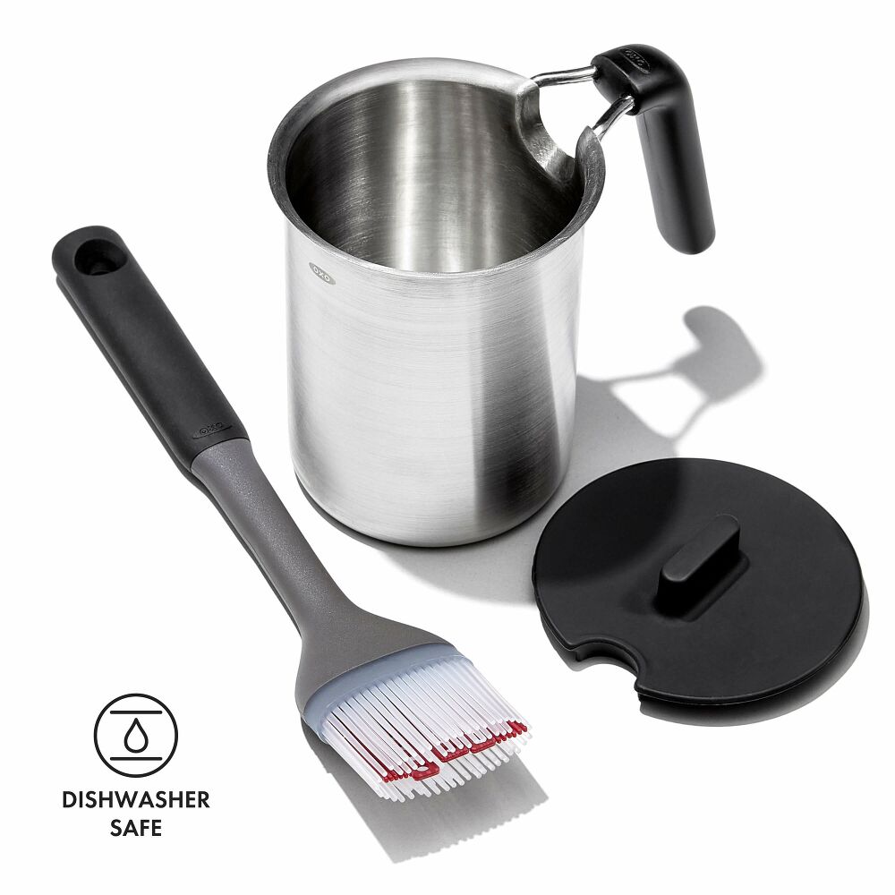 Grilling Basting Pot and Brush Set S6