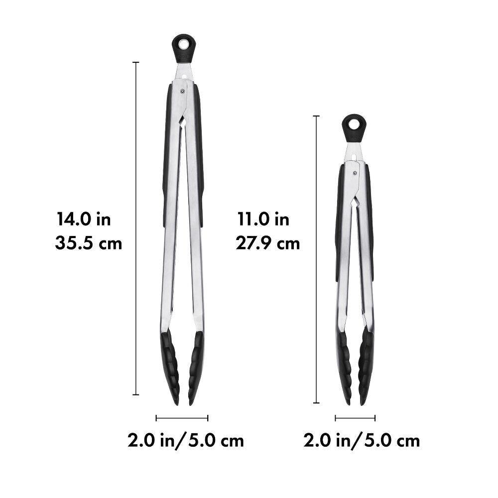 2-Piece Tongs with Nylon Heads Set E7
