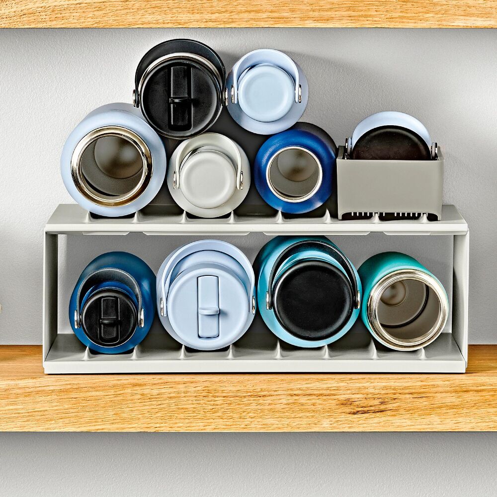 Water Bottle Organizer with Accessory Bin K1