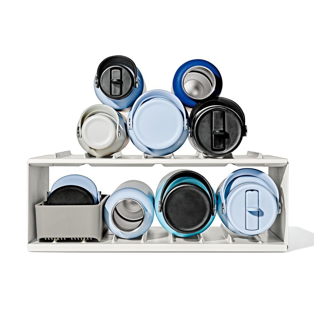 Water Bottle Organizer with Accessory Bin K1