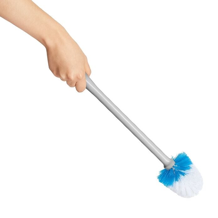 Compact Toilet Brush & Canister Q0