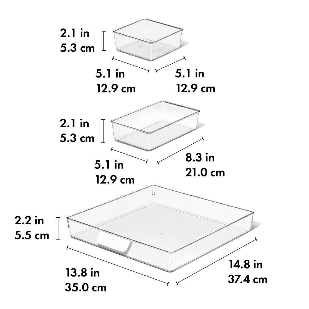 3-piece Refrigerator Tray Set D8