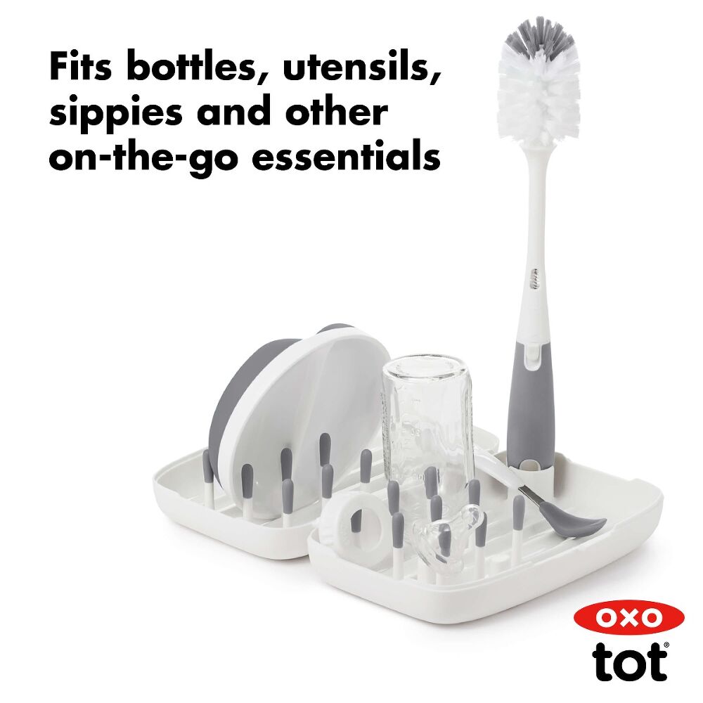 On-the-Go Drying Rack with Bottle Brush Y6