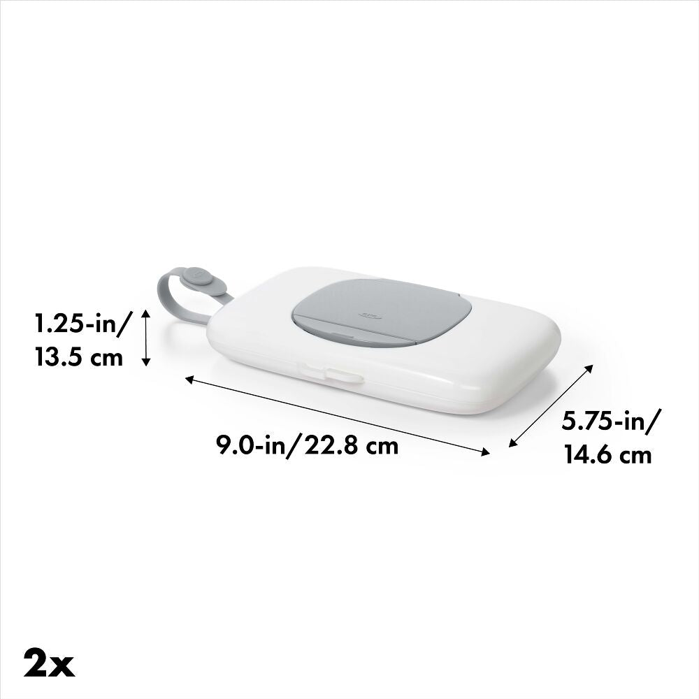 OXO TOT 2-Pack On-the-Go Wipes Dispenser, Gray R0