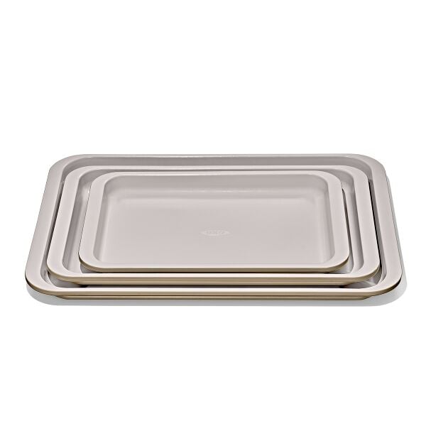 Non-Stick Pro Ceramic Coated Metal Bakeware 3 Pc Set H7
