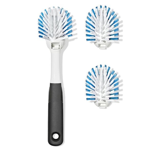 Nylon Bristle Dish Brush with Refills W2