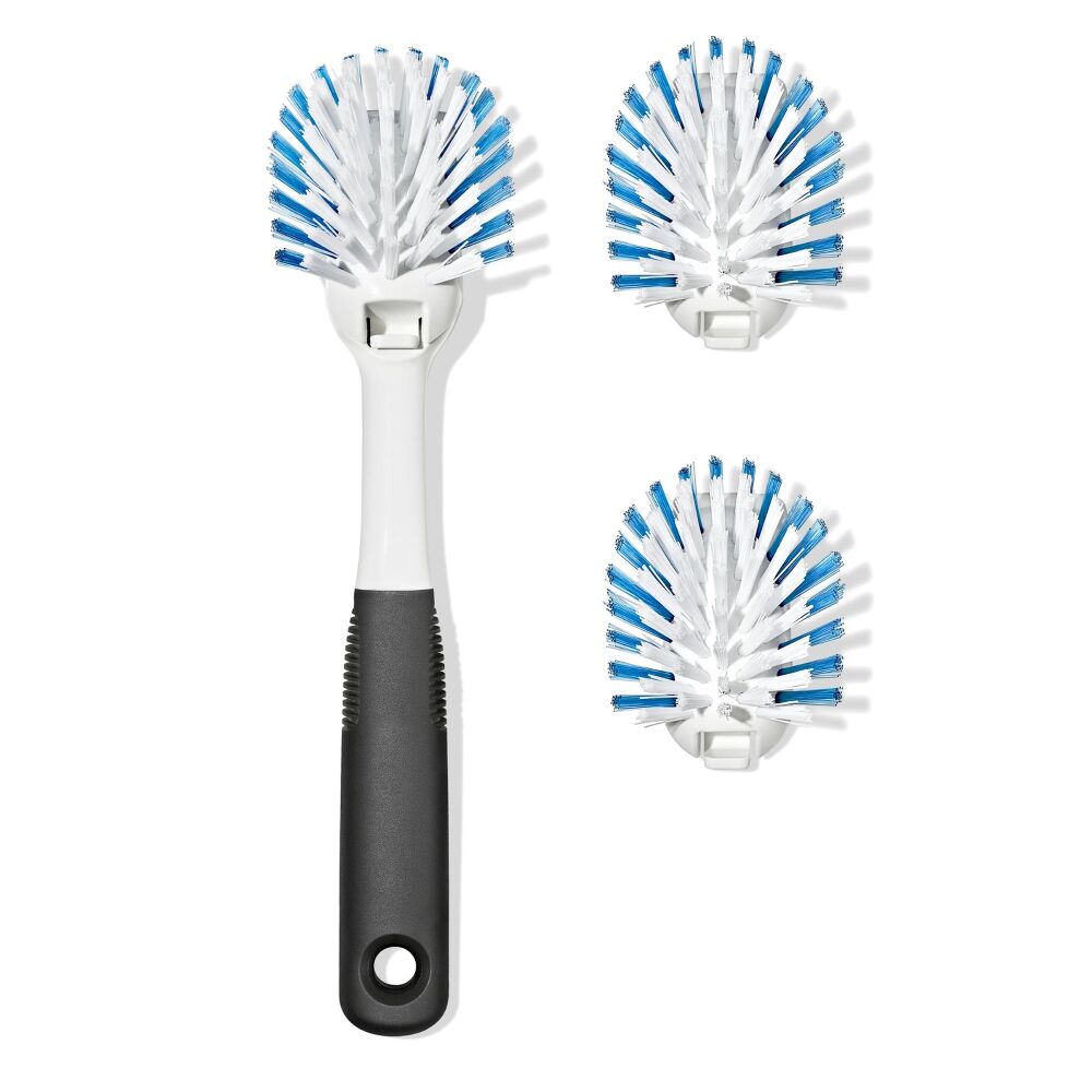 Nylon Bristle Dish Brush with Refills W2