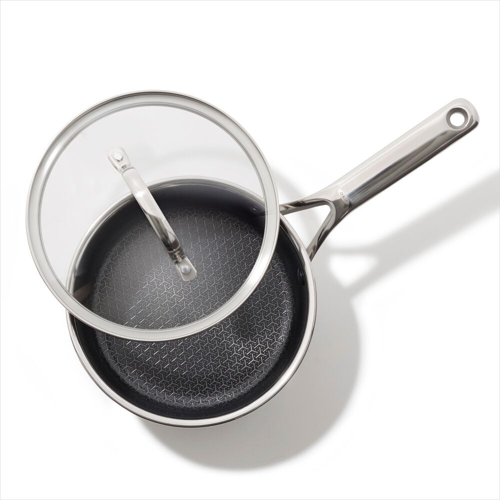 Trident Hybrid Non-Stick Stainless Steel 2.5 Qt Saucepan with Lid Q0
