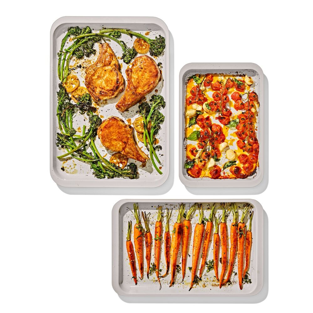 Non-Stick Pro Ceramic Coated Metal Bakeware 3 Pc Set H7