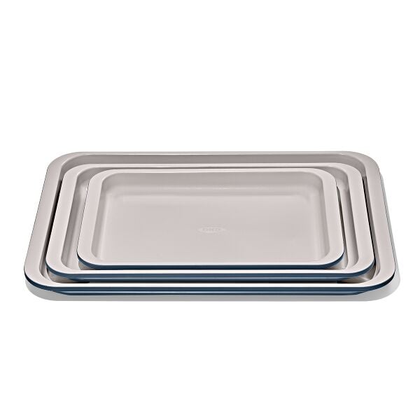 Non-Stick Pro Ceramic Coated Metal Bakeware 3 Pc Set H7