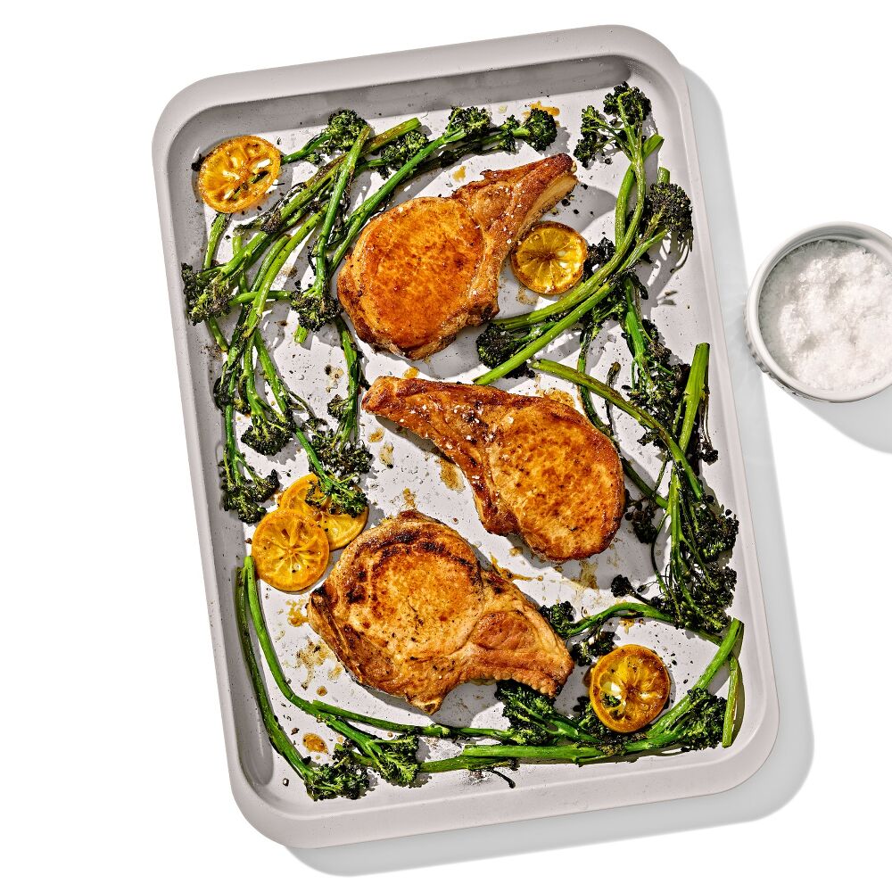 Non-Stick Pro Ceramic Coated Metal Bakeware Half Sheet Pan E8