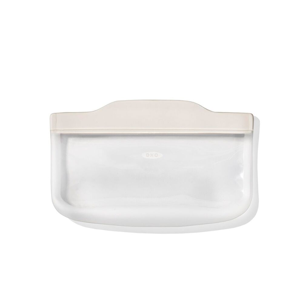 Silicone Reusable Bag - Snack Bag (12 oz) - Oat X3