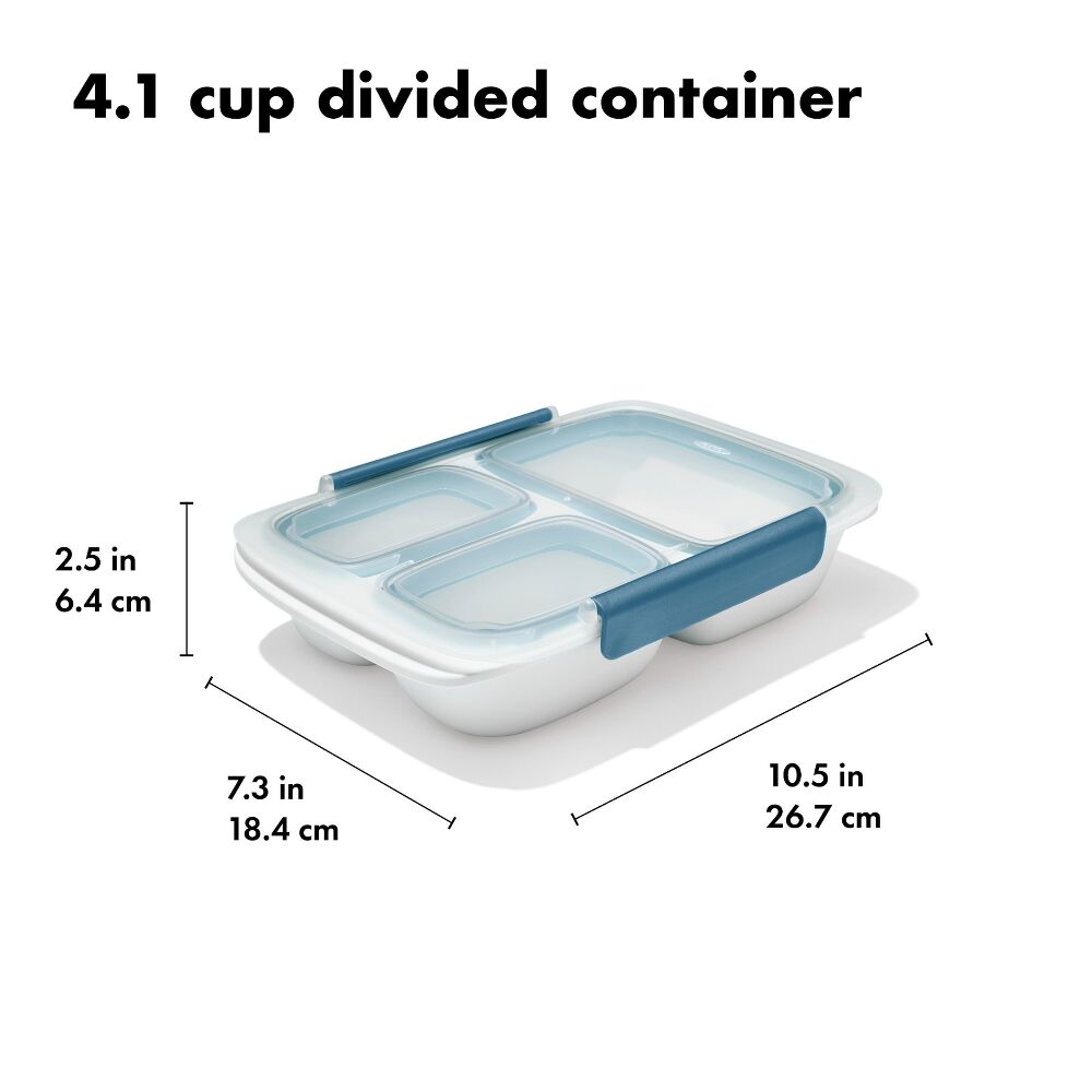 Prep & Go 4.1-Cup Divided Container - Ocean Blue U0