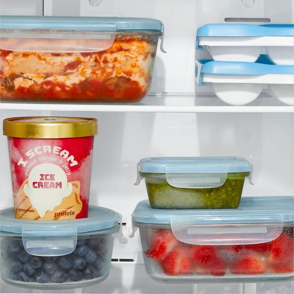 16-Piece Smart Seal Glass Everyday Container Set - Arctic Blue Q3