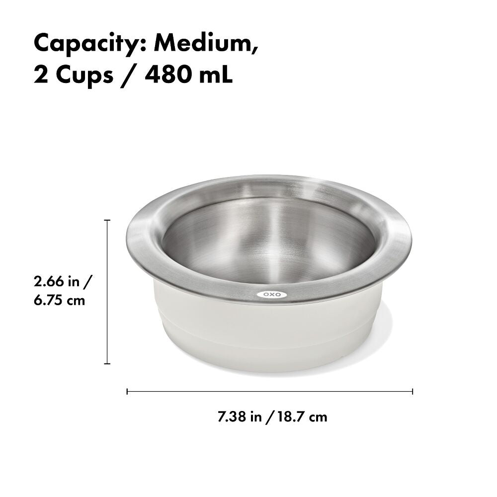 OXO Pet Nonslip Bowl - Medium, 2 Cups / 480 mL K5