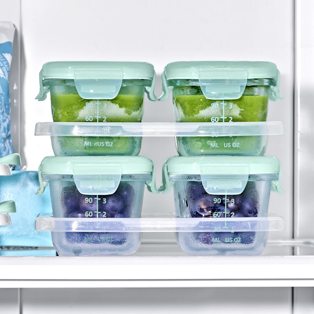 Glass Baby Blocks Food Storage Containers (4 oz) - Opal V9
