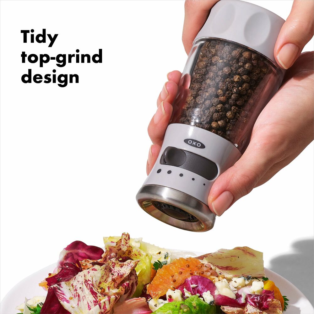 Contoured Mess-Free Pepper Grinder J3