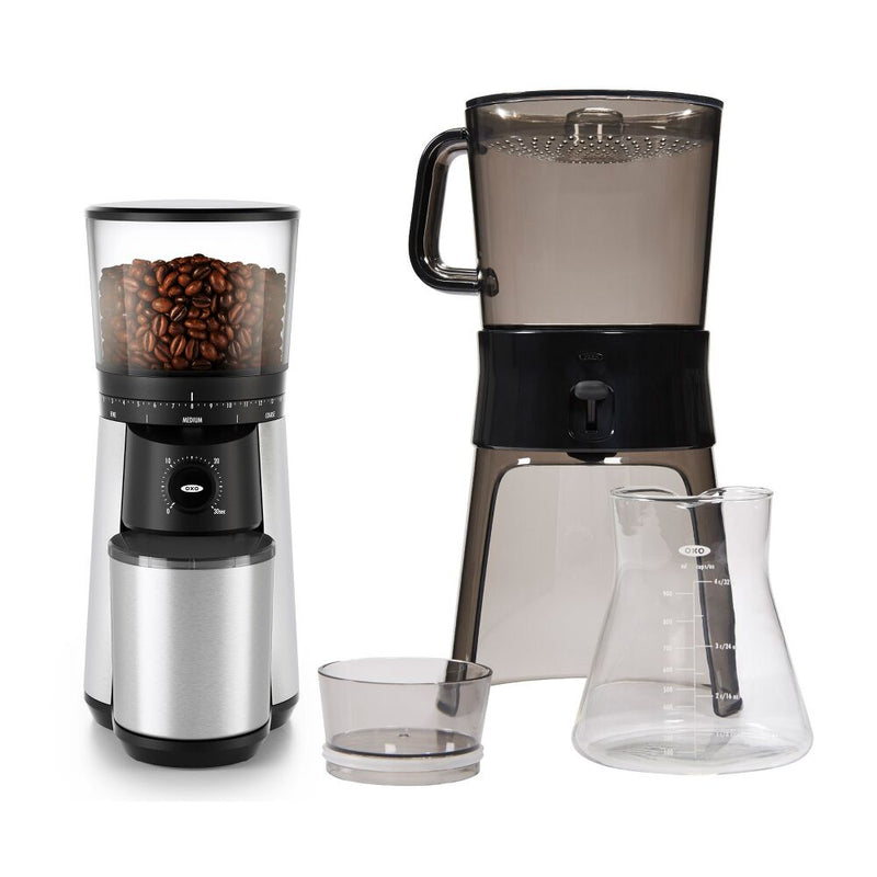 Cold Brew Coffee Maker & Conical Burr Coffee Grinder Bundle Q6