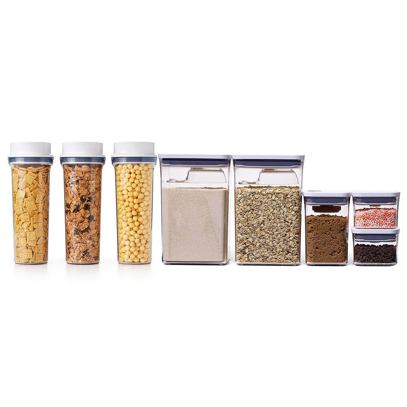 3 Piece Cereal Dispenser Set & 8-Piece POP Container Baking Set Bundle D5