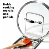 Stainless Steel Spoon Rest with Lid Holder X5