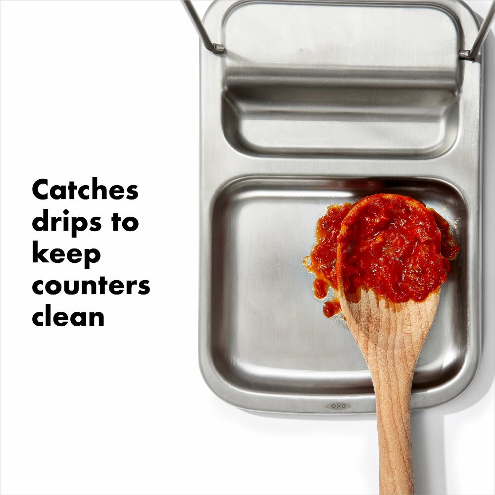 Stainless Steel Spoon Rest with Lid Holder X5