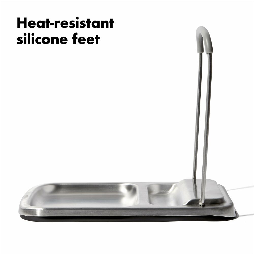 Stainless Steel Spoon Rest with Lid Holder X5