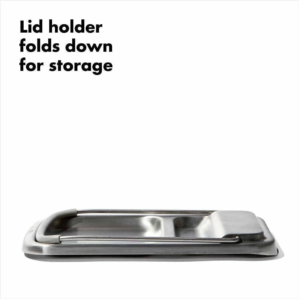 Stainless Steel Spoon Rest with Lid Holder X5