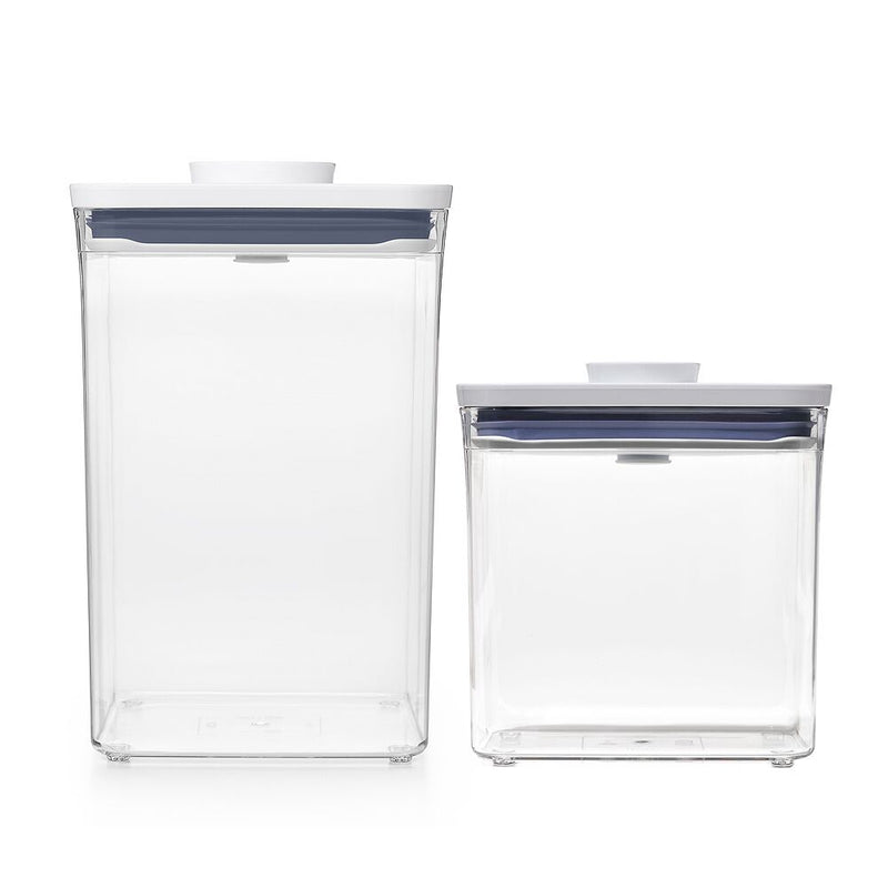 POP Container - Big Square Medium (4.4 Qt.) & POP Container - Rectangle Short (1.7 Qt.) Bundle H1