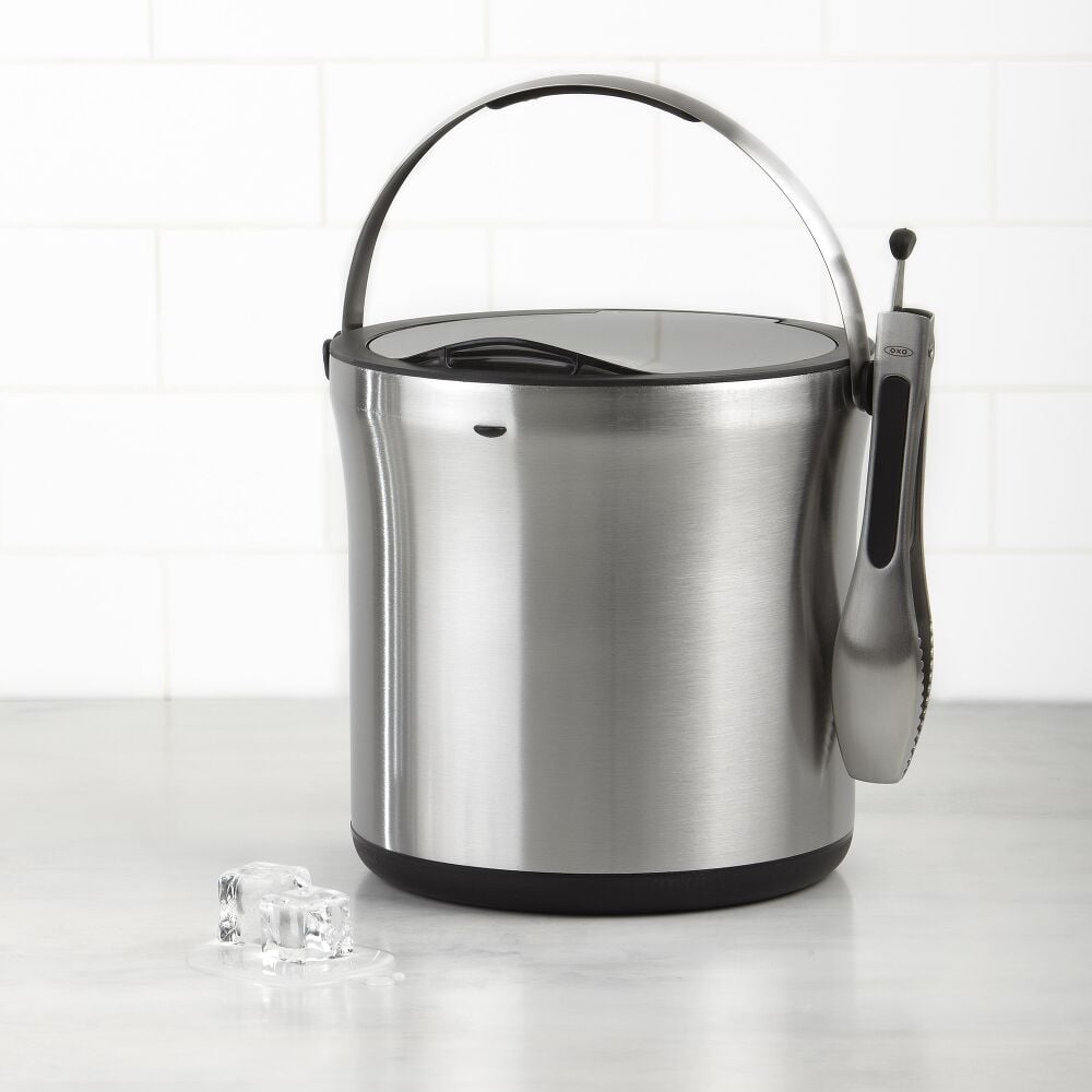 Steel Ice Bucket & Tong Set C2