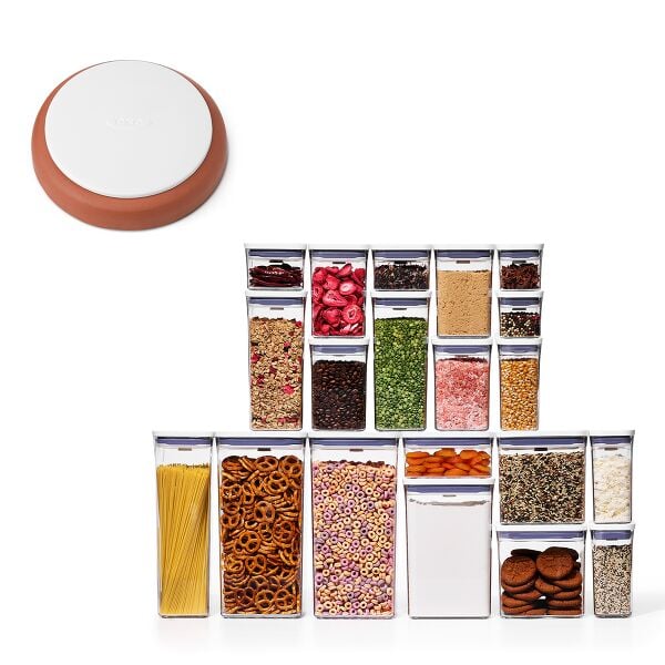 POP Brown Sugar Keeper & 20-Piece POP Container Set Bundle O7